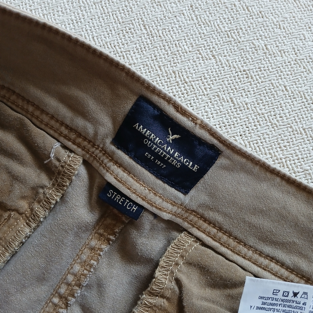 aeo ♡ kickboot stretch khakis 6 y2k 2010s indie sleaze office siren trousers - Picture 6 of 10